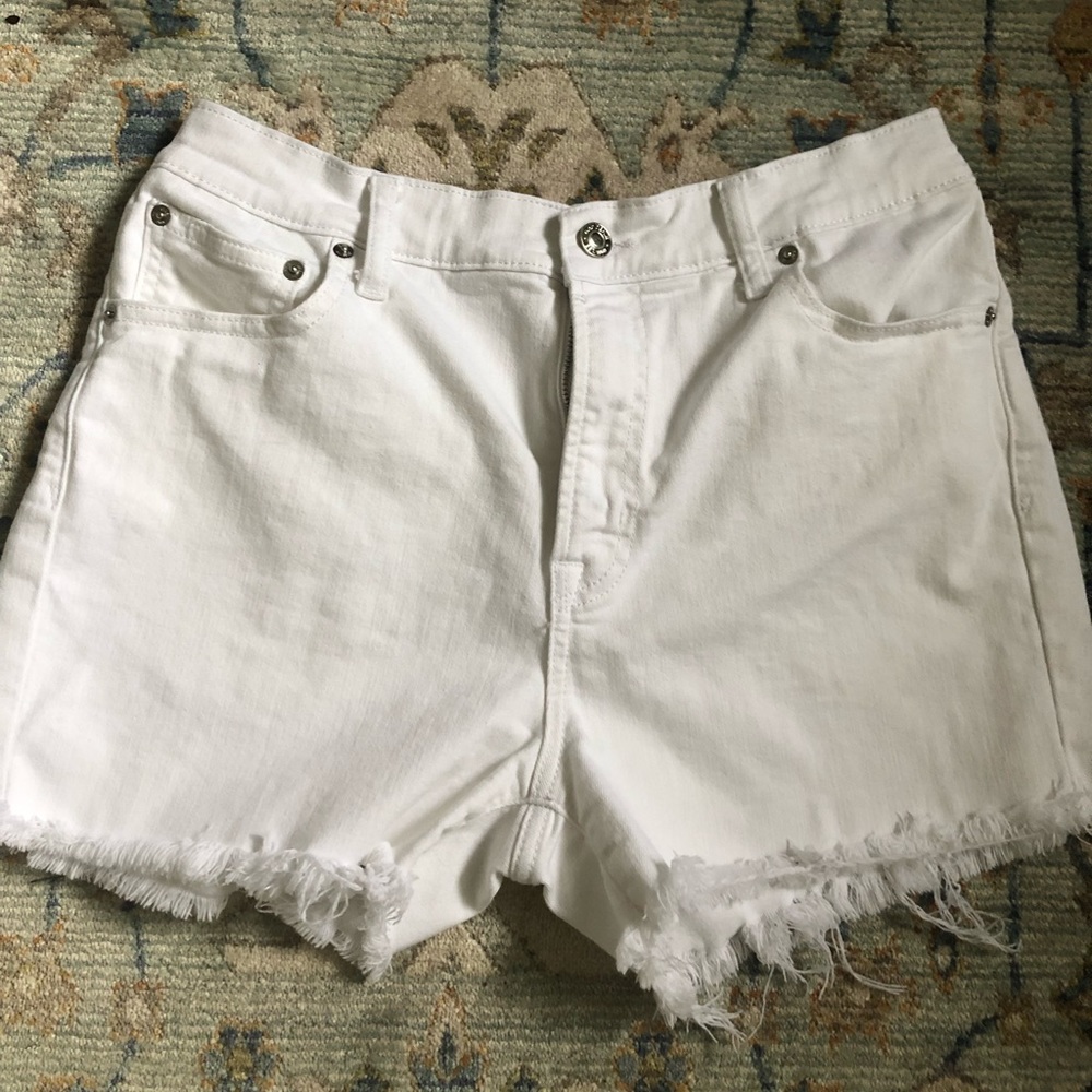 GAP White Denim Jean Shorts Cut Offs